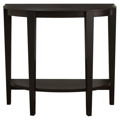 33" Dark Brown End Table With Shelf