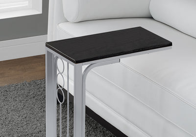 60" Gray And Black End Table