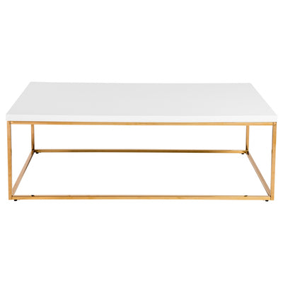 White and Gold High Gloss Coffee Table