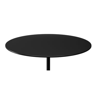 17" Black Steel Round Coffee Table