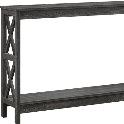 47" Gray Console Table With Storage